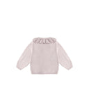Ruffle Collar Cardigan - Lilac