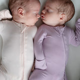 Bamboo Footed Sleeper - Iced Lavender