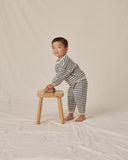 Waffle Slouch Set - Ocean Stripe