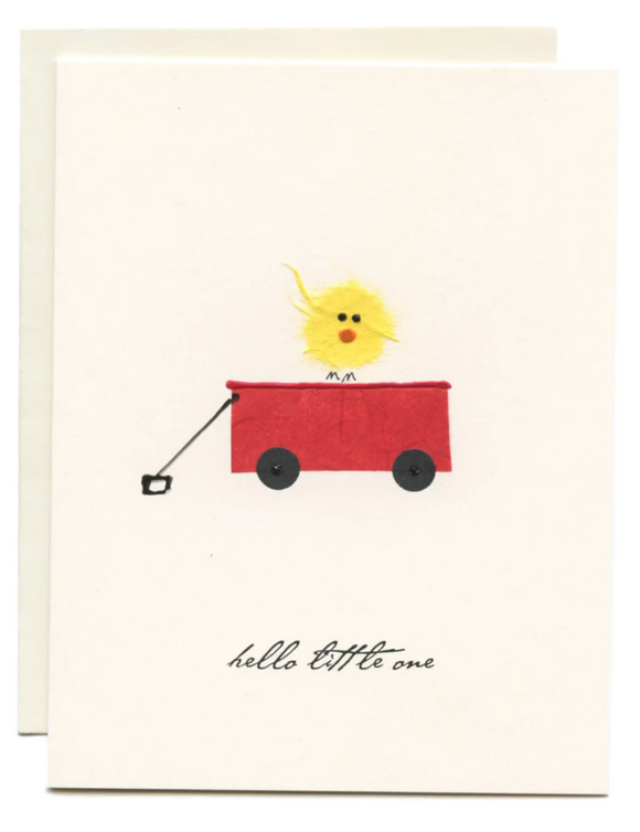 Flaunt Cards Baby Red Wagon