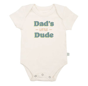 "Dad's Little Dude" Organic Cotton Bodysuit