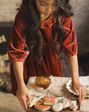 Adeline Dress - Ruby
