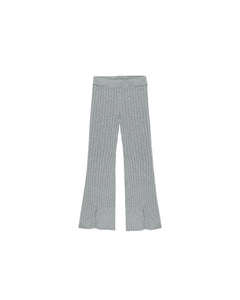 Flare Knit Pant - Dusty Blue