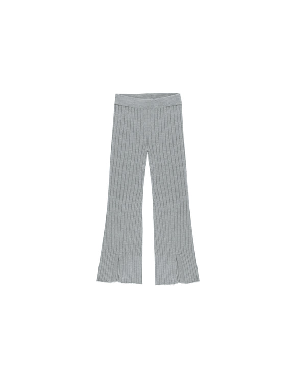 Flare Knit Pant - Dusty Blue