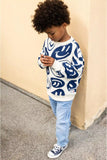 Sweater Blue Smiles - Bone White