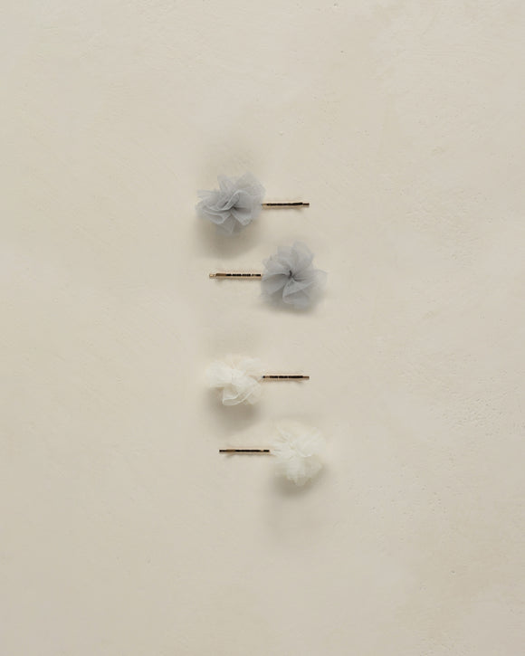 Pom Pom Pins || Ivory, Powder blue