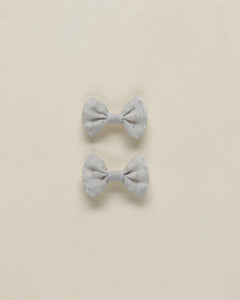 Little Bow Clips || Powder Blue