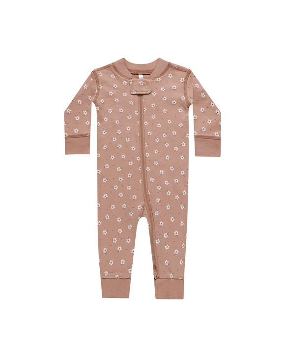 Zip Long Sleeve Sleeper - Rose Ditsy