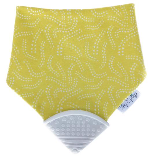 Organic Cotton Teething Drool Bib - Yellow Sprouts
