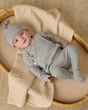 Bamboo Knotted Baby Hat || Steel Blue