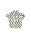 Collared Short Sleeve Shirt - Coastal Check