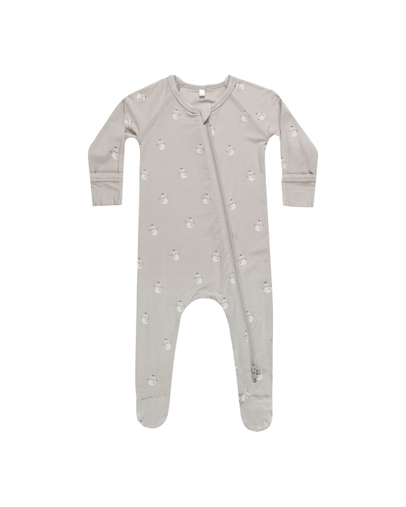 Bamboo Zip Footie Pajama - Snowman