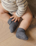 Knit Booties - Dusty Blue