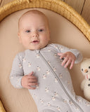 Bamboo Zip Footie - Snowmen