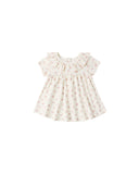 Ruffle Collar Jersey Dress - Flower Field