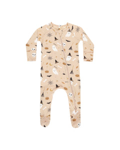 Bamboo Zip Footie Pajama - Halloween