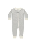 Zip Long Sleeve Sleeper - Blue Micro Stripe