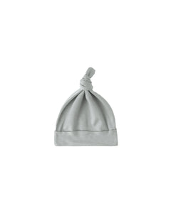 Bamboo Knotted Baby Hat || Steel Blue