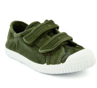 Cienta Double Velcro Sneakers - Khaki Green