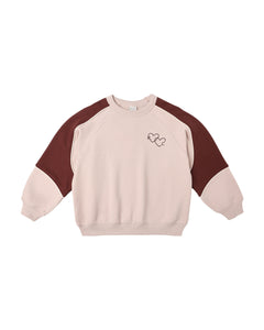 Paneled Sweatshirt - Blush