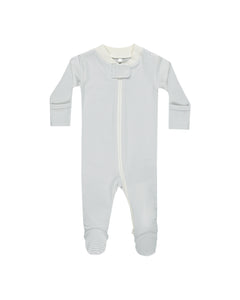 Zip Long Sleeve Sleeper Footie - Sky Micro Stripe