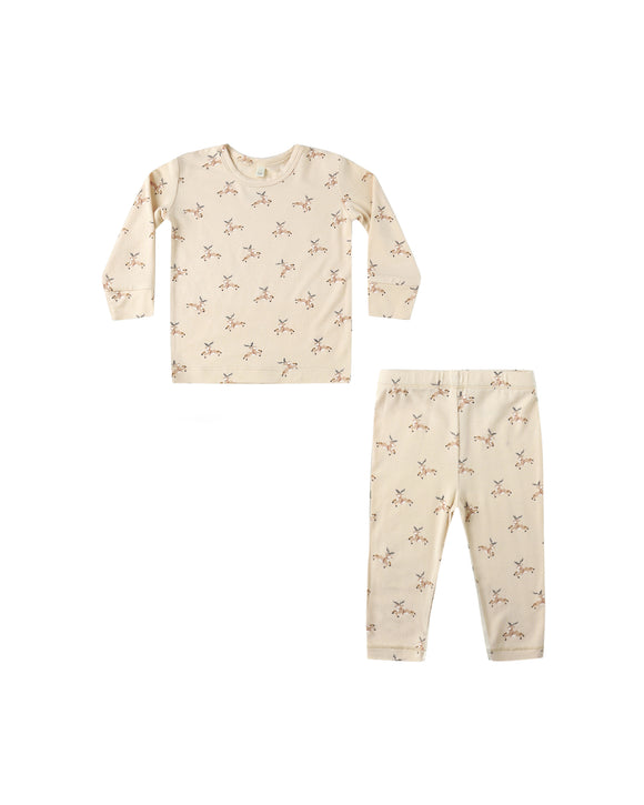 Bamboo Pajama Set - Reindeer