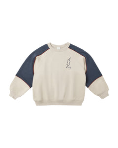 Paneled Sweatshirt - Stone