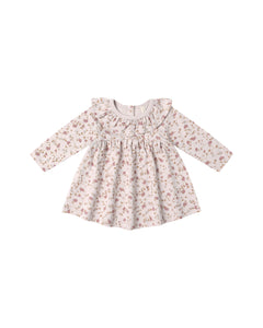 Ruffle Collar Jersey Dress - Garden