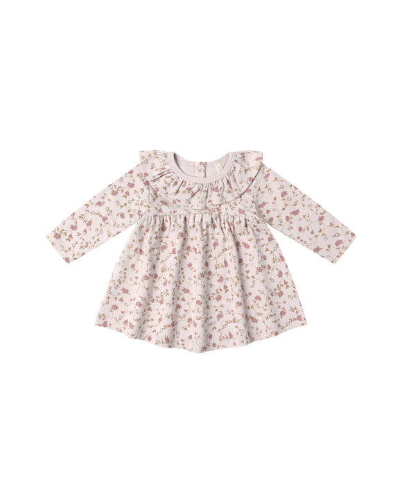 Ruffle Collar Jersey Dress - Garden