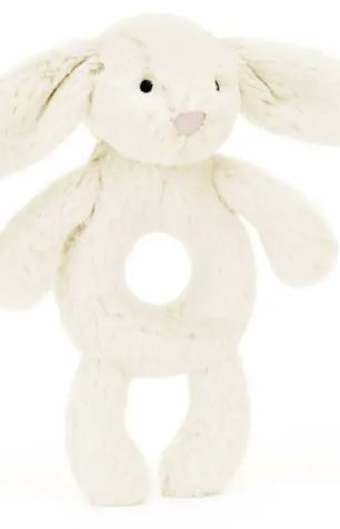 Bashful Cream Bunny Ring Rattle