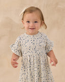 Babydoll Dress - Blue Ditsy