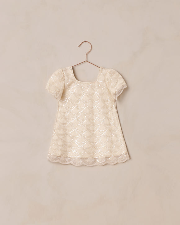 Daisy Dress - Silver Metallic