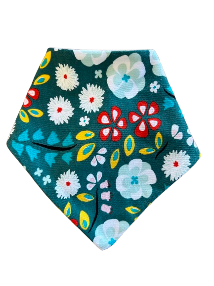 Organic Drool Bib - Green Floral