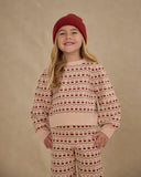 Jacquard Knit Set - Ruby Hearts