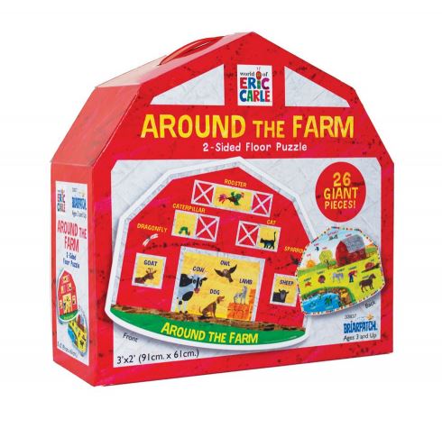 BriarPatch World of Eric Carle - Around the Farm 2 Sided Floor Puzzle