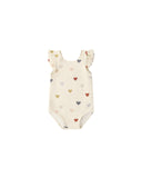 Scoop Back One-Piece Swimsuit - Confetti Hearts