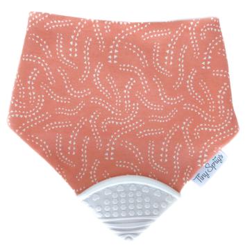 Organic Cotton Teething Drool Bib - Peach Sprouts