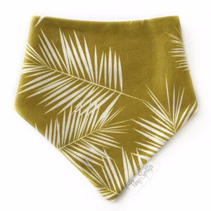 Organic Drool Bib - Mustard Palms
