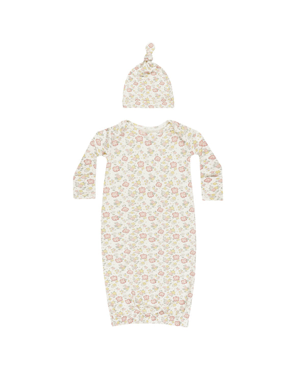 Bamboo Baby Gown + Hat Set || Bloom