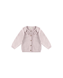 Ruffle Collar Cardigan - Lilac