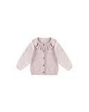 Ruffle Collar Cardigan - Lilac