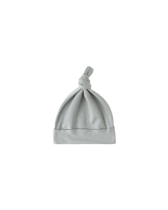 Knotted Baby Hat - Steel Blue