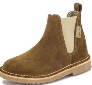 Cienta Leather Desert Boots - Beige