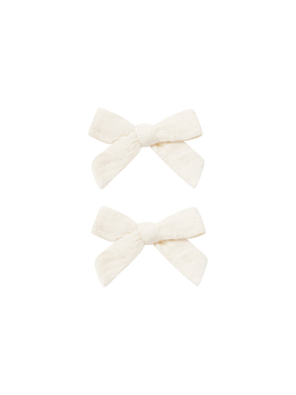 Bow With Clip - Ivory