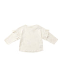 Ruffle Long Sleeve Tee - Snow Owls