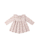 Long Sleeve Ruffle V Dress - Lilac Ditsy