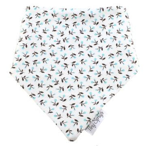 Organic Drool Bib - Blue Ditsy