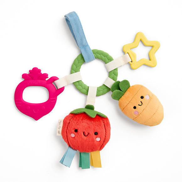 Bitsy Busy Ring Teething Activity Toy - Veggie