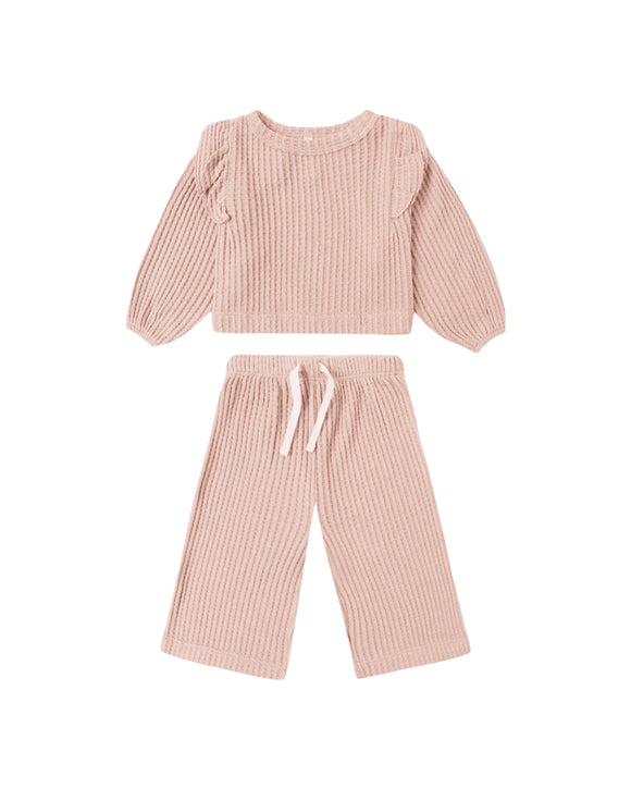 Ruffle Cozy Set - Rose