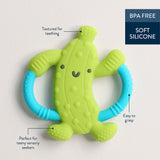 Chew Crew Silicone Handle Teether - Pickle